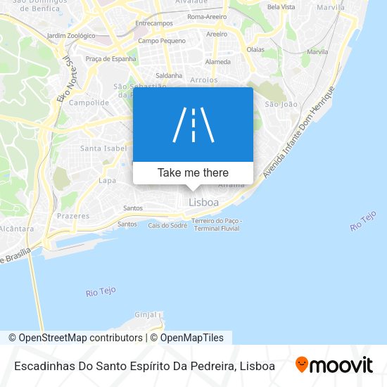 Escadinhas Do Santo Espírito Da Pedreira map