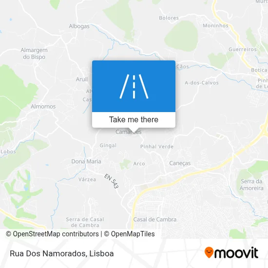 Rua Dos Namorados map