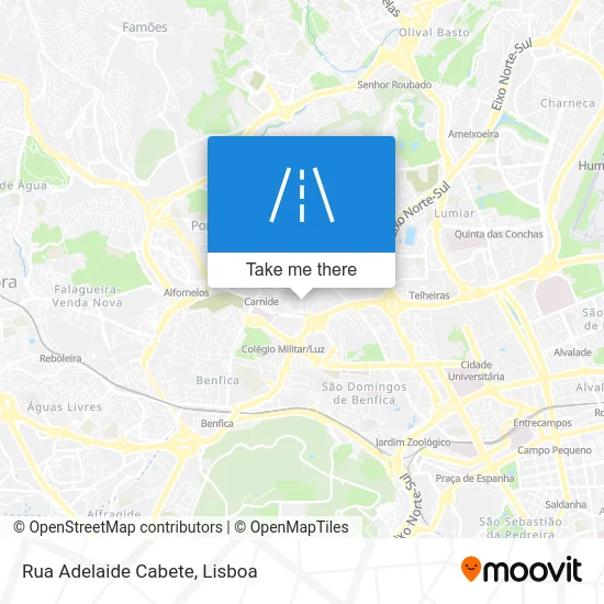 Rua Adelaide Cabete map