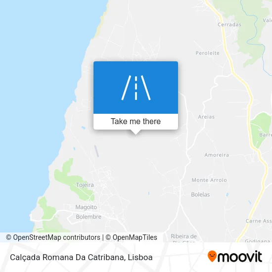 Calçada Romana Da Catribana map
