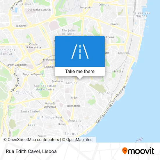 Rua Edith Cavel map