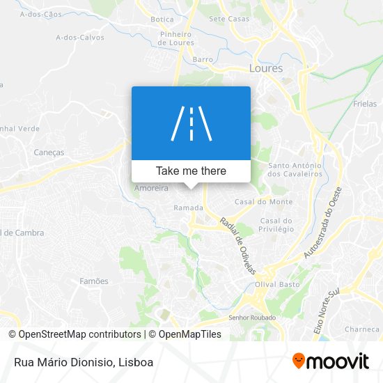 Rua Mário Dionisio mapa