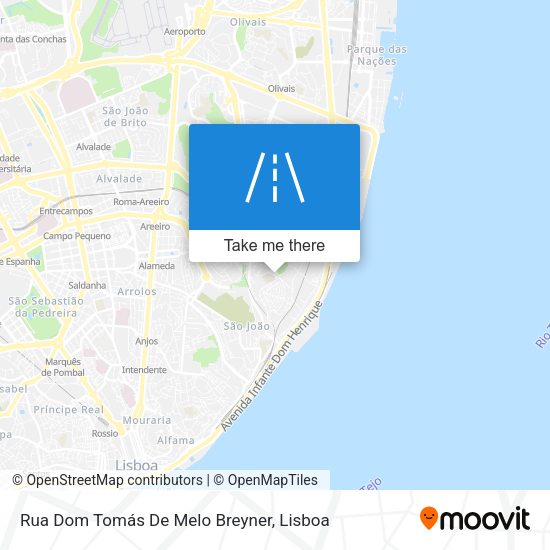 Rua Dom Tomás De Melo Breyner map