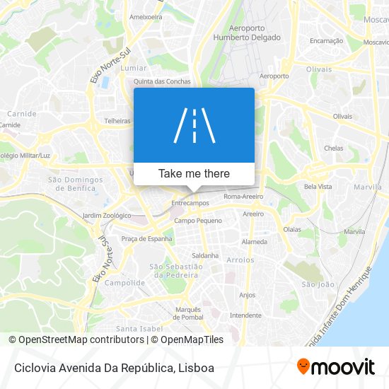 Ciclovia Avenida Da República map