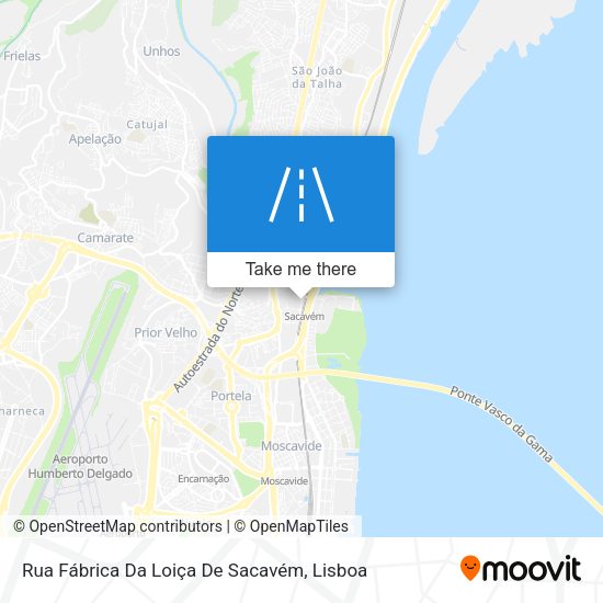 Rua Fábrica Da Loiça De Sacavém mapa