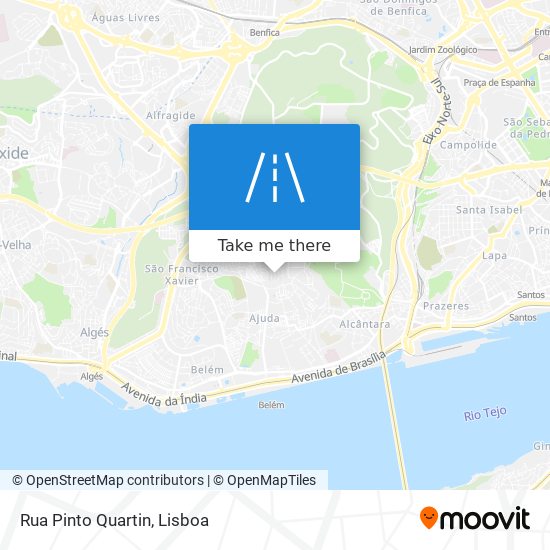 Rua Pinto Quartin mapa