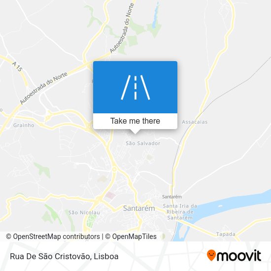 Rua De São Cristovão mapa