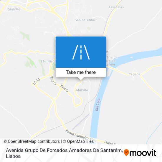 Avenida Grupo De Forcados Amadores De Santarém map