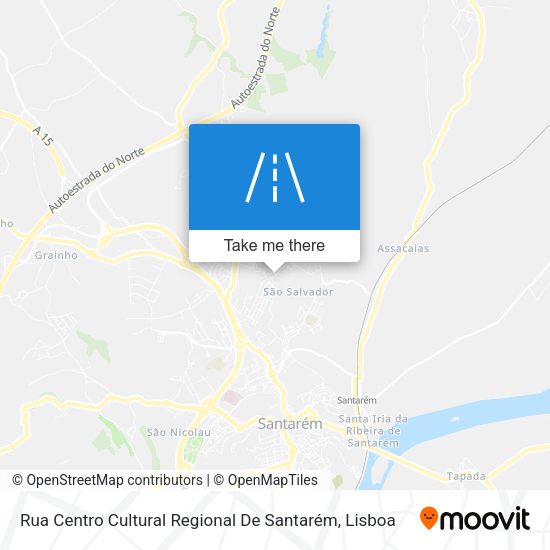 Rua Centro Cultural Regional De Santarém map