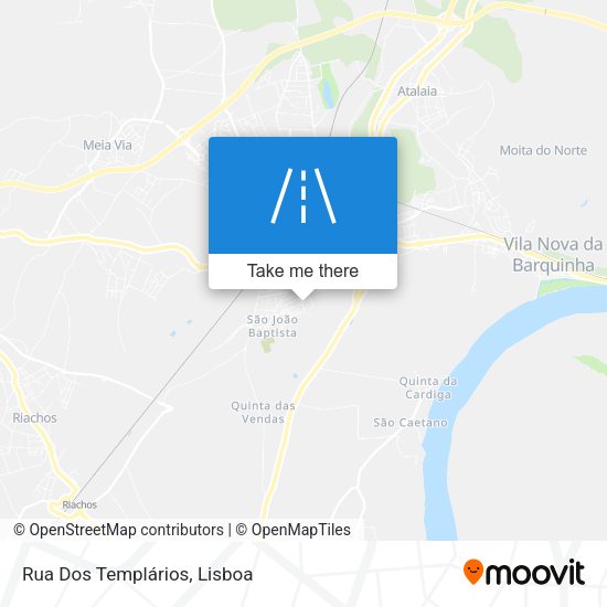 Rua Dos Templários mapa