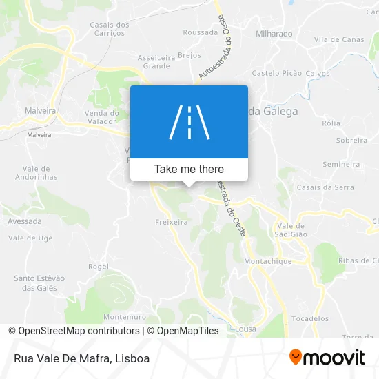 Rua Vale De Mafra map