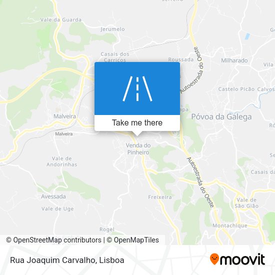 Rua Joaquim Carvalho mapa