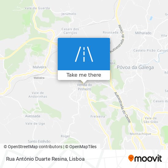 Rua António Duarte Resina mapa