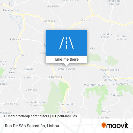 Rua De São Sebastião mapa