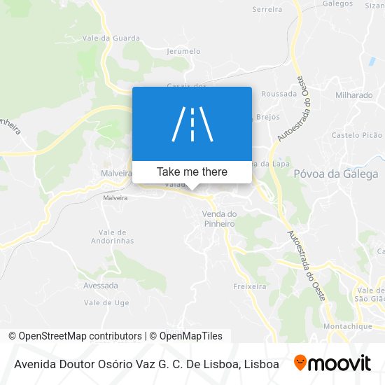 Avenida Doutor Osório Vaz G. C. De Lisboa map