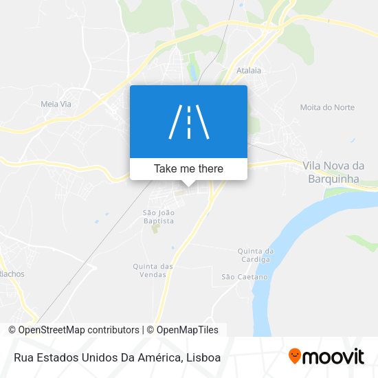 Rua Estados Unidos Da América mapa
