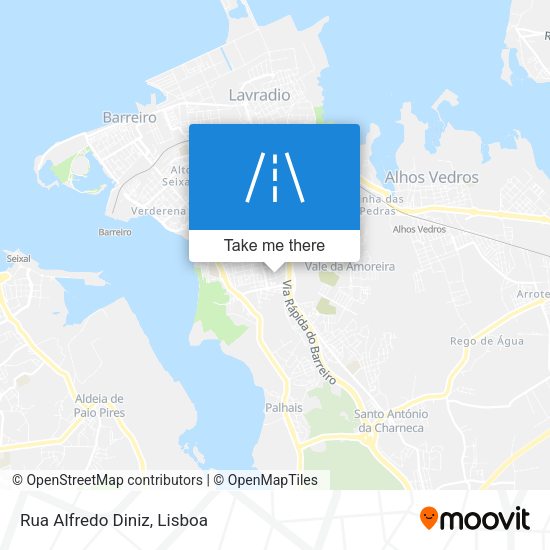 Rua Alfredo Diniz mapa