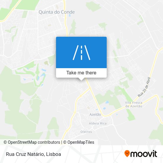 Rua Cruz Natário mapa