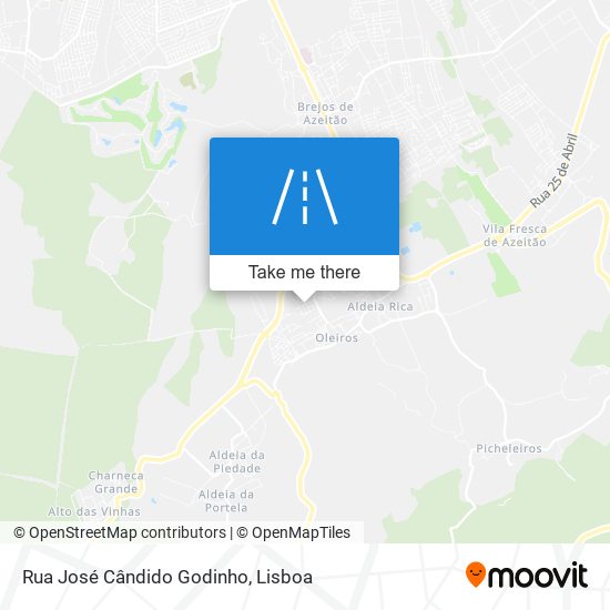 Rua José Cândido Godinho mapa