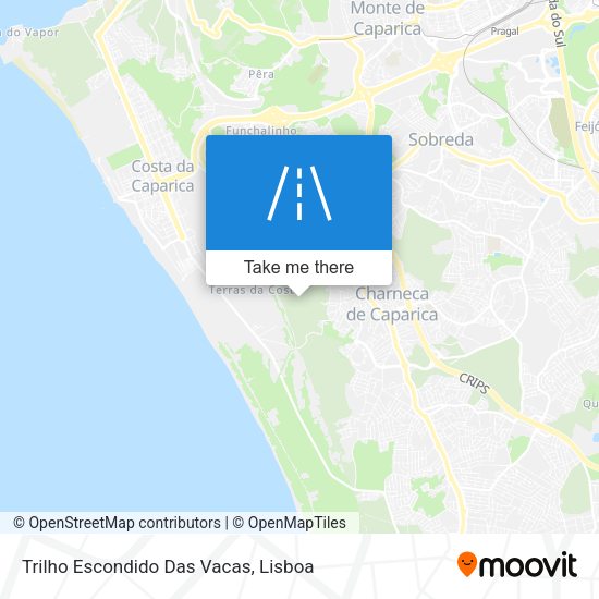 Trilho Escondido Das Vacas map