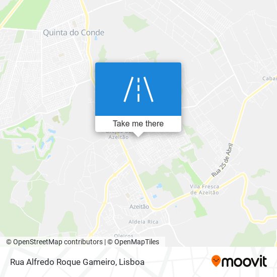 Rua Alfredo Roque Gameiro mapa