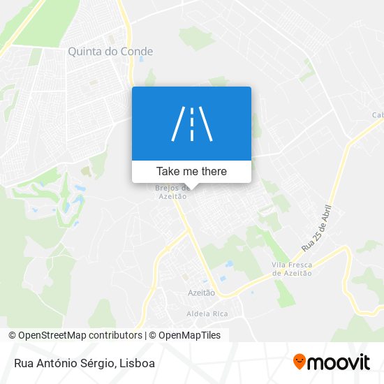 Rua António Sérgio mapa