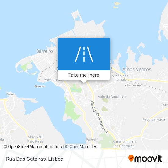 Rua Das Gateiras mapa