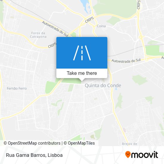 Rua Gama Barros map