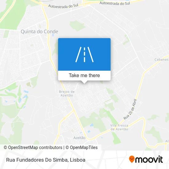 Rua Fundadores Do Simba map