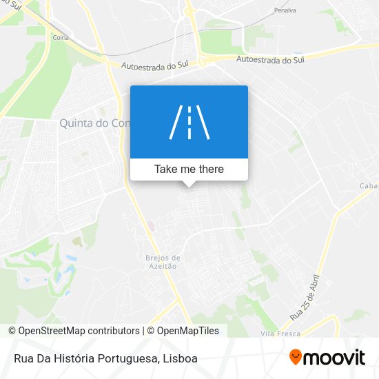 Rua Da História Portuguesa map