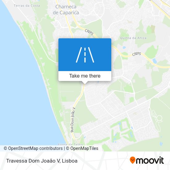 Travessa Dom Joaão V mapa