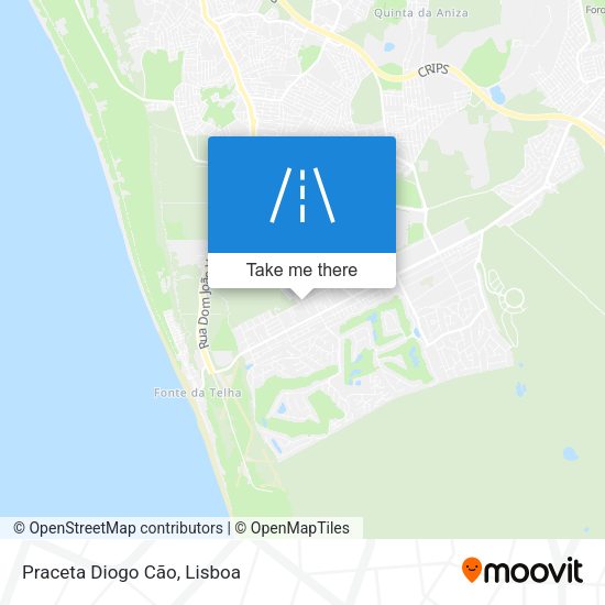 Praceta Diogo Cão mapa