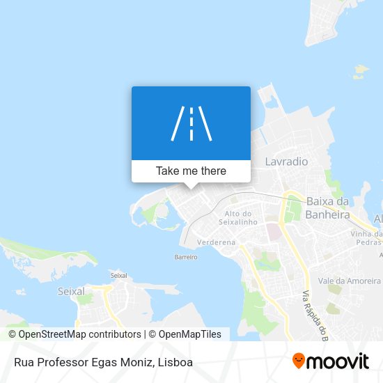Rua Professor Egas Moniz mapa