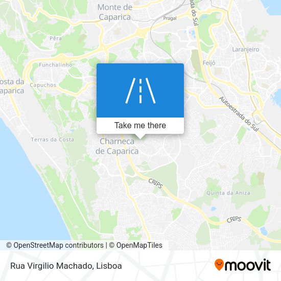 Rua Virgilio Machado mapa