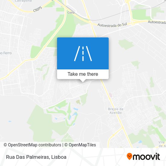 Rua Das Palmeiras mapa