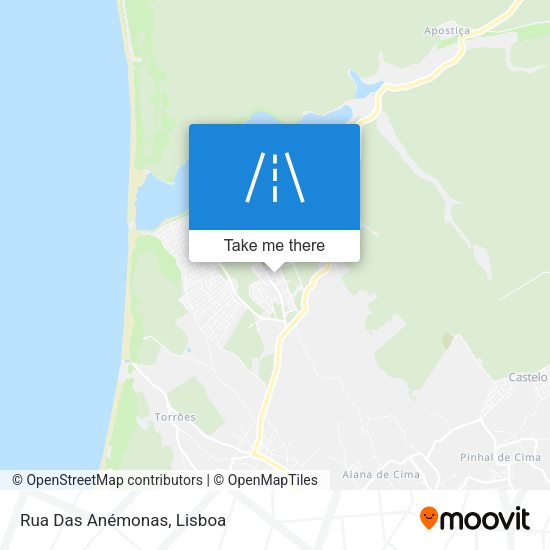 Rua Das Anémonas mapa