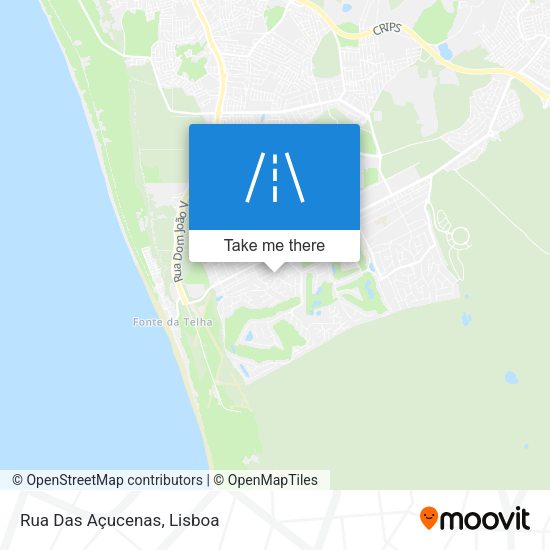 Rua Das Açucenas mapa