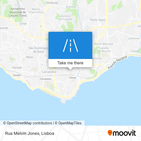 Rua Melvin Jones map