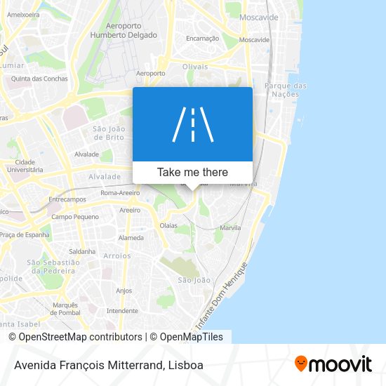 Avenida François Mitterrand map