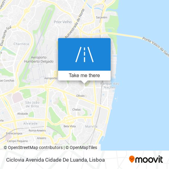 Ciclovia Avenida Cidade De Luanda mapa