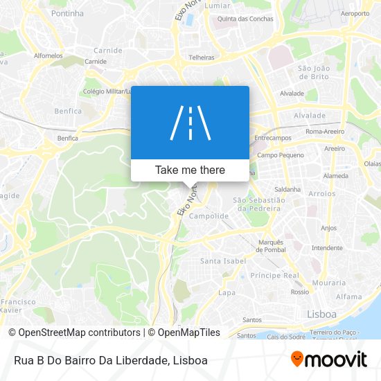 Rua B Do Bairro Da Liberdade mapa