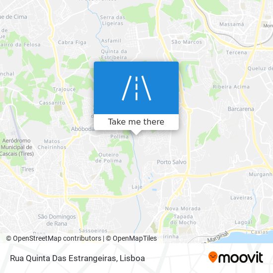 Rua Quinta Das Estrangeiras mapa