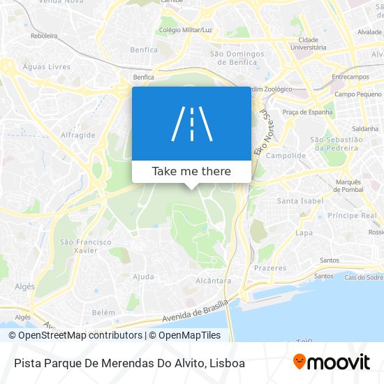 Pista Parque De Merendas Do Alvito mapa