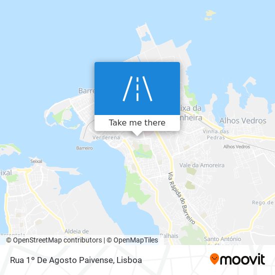 Rua 1º De Agosto Paivense map