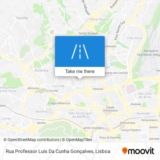 Rua Professor Luís Da Cunha Gonçalves mapa