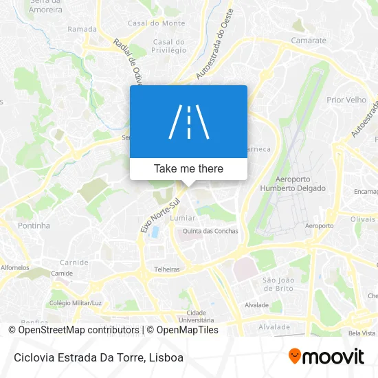 Ciclovia Estrada Da Torre map