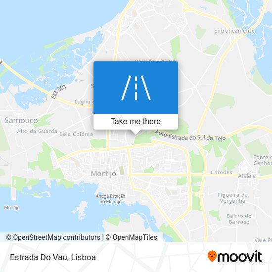 Estrada Do Vau mapa