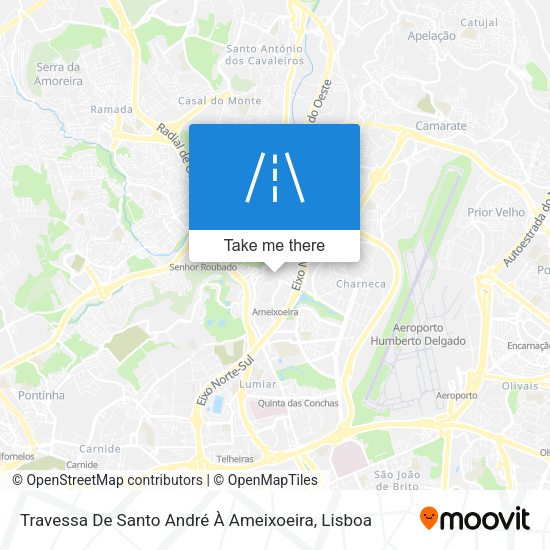 Travessa De Santo André À Ameixoeira mapa