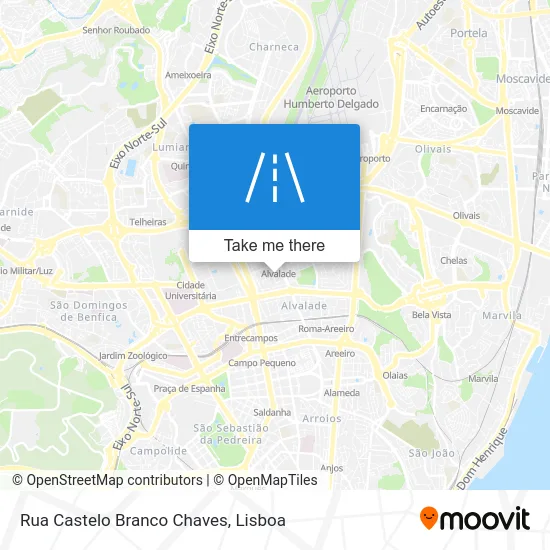 Rua Castelo Branco Chaves map