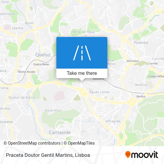 Praceta Doutor Gentil Martins map